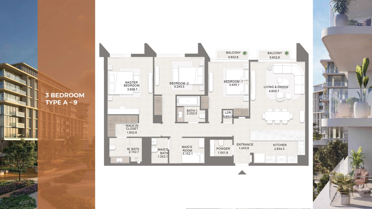 3 BR - Type A